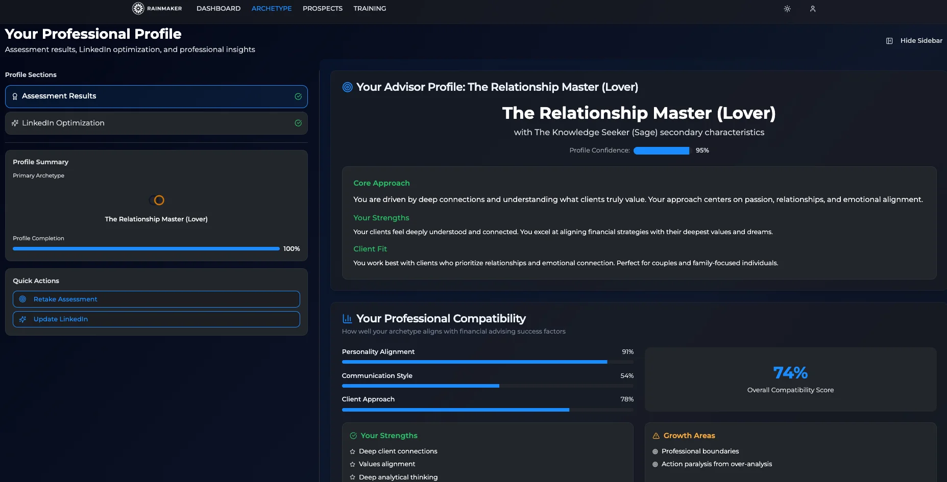 Rainmaker product screenshot